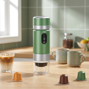3-in-1 <b>Portable</b> Capsule <b>Coffee</b> Machine Self-Heating Extraction Detachable Washable Parts Mini 20 Bar Espresso <b>Maker</b> for Camping - Product Image 1