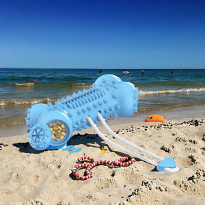 Juguete Masticable para Perros con Forma de Hueso, Cepillo de Dientes de TPR, Palillo de Limpieza Dental con Soporte para Golosinas para Perros Pequeños, Medianos y Grandes - Product Image 3