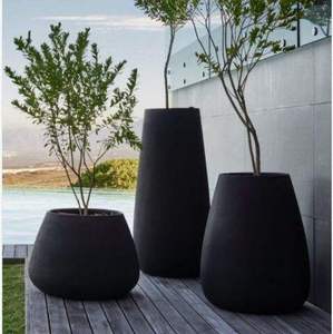 <span class=keywords><strong>Vasi</strong></span> per pittura di colore nero dal design moderno, <span class=keywords><strong>vasi</strong></span> per fioriere in polietilene per esterni per giardino e fiori all'aperto - Product Image 2