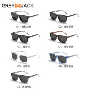 Monture de lunettes magnétique Tr90 rectangulaire, monture intégrale, verres polarisés anti-lumière bleue, unisexe, avec clip solaire et étui - Product Image 2