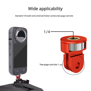 Adaptador de Mini Trípode con Tornillo de Conversión de 1/4 para Gopro 11 10 9 8 7 <span class=keywords><strong>Insta360</strong></span> X2 X3 R DJI Action Camera, Accesorios para Gopro - Product Image 3