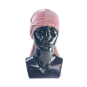 高級メンズヒップホップベルベットロングテールキャップ厚手ウォームサイクリングヘッドバンド海賊帽子デュラグデュラグアウトドア - Product Image 3