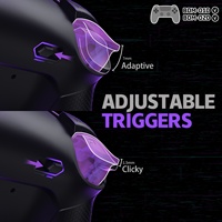 Kit de boutons arrière en métal véritable caoutchouté noir RISE Plus MAX avec déclencheurs à clic pour manette PS5 BDM-010/020