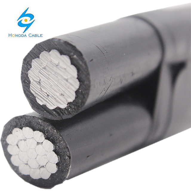 XLPE Insulated ABC Cable Twisted Aluminum Overhead 2*10mm2 Power Cables