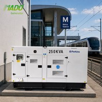 Groupe électrogène diesel silencieux 200 kW 250 kVA 220 kW 275 kVA 300 kVA de secours, avec cabine, triphasé 50 Hz, Guangzhou Foshan