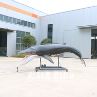 Baleine à bosse animatronique personnalisable géante avec effets sonores et lumineux pour usage intérieur/extérieur, aquariums