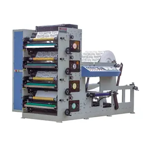 Pappbecher-Druckmaschine mit mehrfarbigem Papier drucker Flexodrucker, Flexodrucker Automatic Multi color 40 m/min