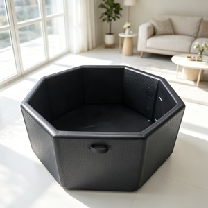Easy foldable adult bathing tub octagonal brushed structure cold plunge tub for spacious indoor spa use Ice <b>Bath</b> Tub - Product Image 1