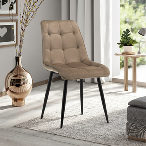 Chaise de salle à manger en velours, style luxe léger, vente directe d'usine, vente en gros, durable, pour cuisine et café - Product Image 2