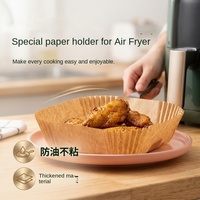 Papiers sulfurés absorbants l'huile pour friteuse à air, de qualité alimentaire, résistants à la chaleur, pour four et cuisson, pour casseroles et bols