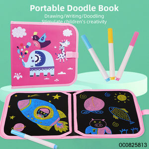 Montessori apprendimento precoce giocattolo educativo riutilizzabile per bambini disegno e colorazione cancellabile libro doodle - Product Image 2