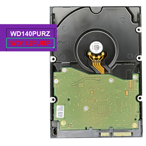 WD142PURP 14 To 3,5 pouces SATA 6 Gb/s 7200 tr/min 512 Mo de cache Disque dur d'entreprise pour surveillance avec technologie AllFrame AI prenant en charge 32 flux - Product Image 1