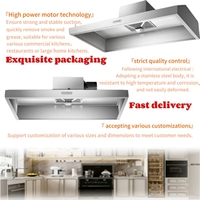 Hotte d'extraction commerciale en acier inoxydable pour cuisine domestique, forte aspiration, évacuation directe, purification intégrée 500-1000W Qingran