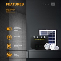 Mini station d'énergie solaire hors réseau DC portable, éclairage complet, kits d'énergie domestique, système de camping, batterie intégrée pour la maison