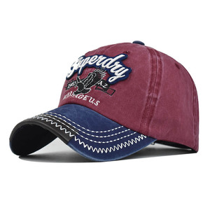 Washed Vintage Baseball <strong>Cap</strong> with <strong>Superdry</strong> Eagle Embroidery Retro Distressed Adjustable Sun Hat - Product Image 1