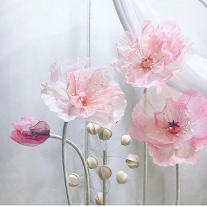 Combinaison de fleurs personnalisées tulipes narcisse pavot pivoine fleurs artificielles géantes pour vitrine d'entreprise décoration de mariage - Product Image 5