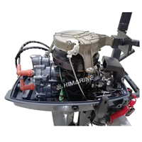 Motor Tempel Himarine 9.8HP 2 Tak Short Shaft, Mesin Kapal Bensin Kompatibel Dengan Motor Tempel Tohatsu 9.8HP