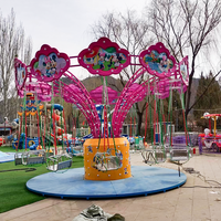 Manège à balançoires volantes mobile pour enfants, 16 places, parc d'attractions, fête foraine, remorque, portable, à vendre