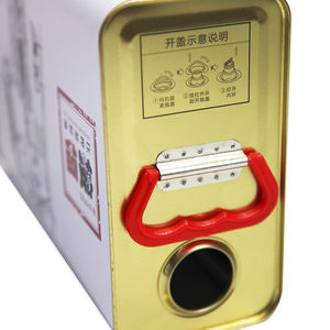 Bidon <span class=keywords><strong>de</strong></span> colle métallique <span class=keywords><strong>de</strong></span> 4L avec pinceau, pour emballage <span class=keywords><strong>de</strong></span> ciment PVC, avec bec verseur <span class=keywords><strong>et</strong></span> poignée - Product Image 1