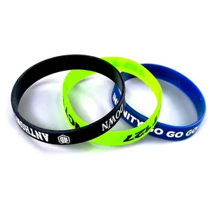 Cheap custom print logo silicone bracelet wristband