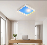 Plafonnier LED Blue Sky Lighting, panneau lumineux, luminaire de plafond, lumière du soleil, intensité réglable, loft, simule un ciel naturel, lumière artificielle LED