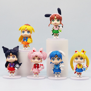 Figurines d'<span class=keywords><strong>action</strong></span> 3D, jouets de dessin animé adorables, ornements, ensembles de figurines d'<span class=keywords><strong>action</strong></span>, accessoires de décoration de voiture, de <span class=keywords><strong>bureau</strong></span> et de table, vente en gros - Product Image 1