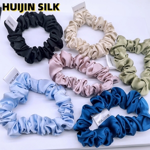 HUIJIN lüks yüksek elastik dut ipek Scrunchies saç aksesuarları koleksiyonu kadınlar için at kuyruğu tutucu saç bağları Set - Product Image 2