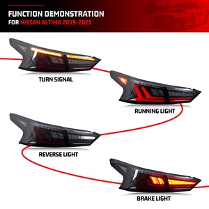 Pièce d'auto lampe à LED feu arrière pour <span class=keywords><strong>Nissan</strong></span> <span class=keywords><strong>Altima</strong></span> <span class=keywords><strong>2019</strong></span> 2024 SR SV dynamique clignotant frein marche arrière assemblage de réglage - Product Image 2