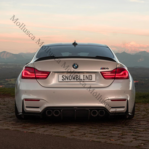 Pour M4 F82 : Spoiler en fibre de carbone véritable, lèvre avant, diffuseur arrière, jupes latérales, calandre avant, rétroviseur - Product Image 6