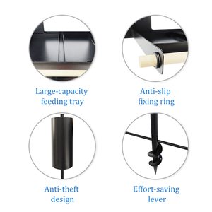 Mangeoires à oiseaux JH-Mech 170 cm avec 15x 30 cm de dispositifs anti-écureuil, remplissage facile, mangeoire à oiseaux en métal durable, résistante aux écureuils - Product Image 3