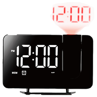 Réveil de bureau électronique intelligent LED coloré, laser rotatif, plafond, projection numérique