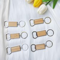Ensemble de porte-clés décapsuleur personnalisé par sublimation, porte-clés décapsuleur en bois, décapsuleurs en bois vierges
