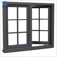 Ventana Abatible de Aluminio Blanco Personalizada TW, Ventanas de Doble Vidrio Templado con Pantalla para Hogares