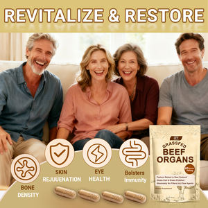 Capsule di <span class=keywords><strong>Pancreas</strong></span> di Manzo Alimentato a Erba, Produzione EM/ODM con Etichetta Privata, Supporto per la Salute Digestiva e Intestinale - Product Image 4