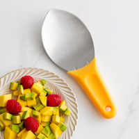 Besafe Roestvrijstalen Watermeloen Mango Cutter Gereedschap Fruit Mango Pitter En Dunschiller Fruit Salade Mes Vork Carving Tool
