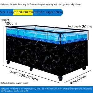 Vasca per Frutti di Mare in Acciaio Inox da Tavolo Ruibit: Acquario Multizona con Refrigeratore per Molluschi e <span class=keywords><strong>Pesci</strong></span> Vivi in Hotel e Ristoranti - Product Image 5