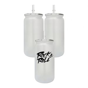 Vasos Elegantes de Plástico Acrílico de 16oz, Vasos Tipo Lata para Cerveza y Refrescos, con Tapa de PP y Pajitas para Decoración UV DTF - Product Image 1