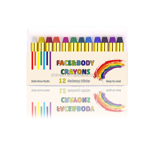 Venta caliente 12 colores Safe Kids Face Body Painting Sticks Crayones Lavable Halloween Face Paint Crayon para maquillaje - Product Image 4