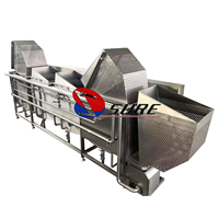 Hoog rendement automatische fruit- en groenteblancherings- en koelmachine, warmwaterblancheringsapparatuur voor voedselverwerkingsfabrieken