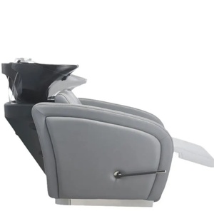 Chaise de lavage de cheveux en cuir synthétique pour salon de coiffure, design moderne - Product Image 4