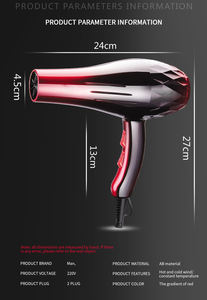 Sèche-cheveux professionnel de salon de qualité supérieure, 1200 W, sèche-cheveux ionique pour salon et usage domestique, vente en gros d'usine - Product Image 4