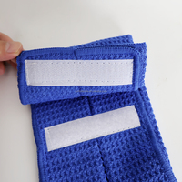 Serviette de séchage des mains en microfibre gaufrée, serviette de football en microfibre premium, serviette de rugby absorbante avec velcro
