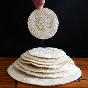 Durable Organic Loofah Sponge Cup Mat Eco-Friendly Retro <b>Kitchen</b> Tool for Teapot Natural <b>Kitchen</b> <b>Accessory</b> - Product Image 2