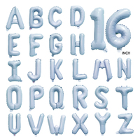 Feuille de film d'aluminium rose mat personnalisé de 16 pouces 0-9 ballons à chiffres A-Z ballons à lettres pour décorations de fête d'anniversaire d'enfants