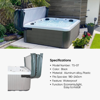 Pengangkat Penutup Spa Modern dari Plastik Aluminium yang Tahan Lama untuk Bak Mandi Air Panas, Mudah Dipasang, Universal, Tahan Air, dengan Bantuan Hidrolik