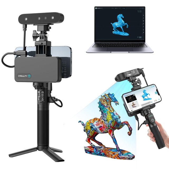 Creality 3D Scanner Ferret Pro 60FPS 0.1mm Accuracy Wireless for Windows Mac iPhone Android