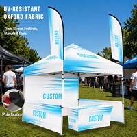 Tente Pop-up Personnalisée OEM 3x3m, Auvent en Tissu Oxford 600D avec Cadre en Aluminium pour Événements, Fournisseur de Housses de Table