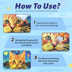 Sigillante eco-friendly per pittura diamantata per adulti <span class=keywords><strong>colla</strong></span> epossidica liquida 60ml strumento <span class=keywords><strong>Puzzle</strong></span> e accessorio per sigillare arte diamante - Product Image 2