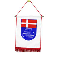 Drapeaux de fanion en tissu écologique personnalisés avec logo imprimé numériquement pour la vente en gros, guirlandes décoratives, drapeaux muraux personnalisés