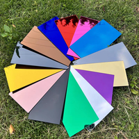 Couleur argent doré usinage personnalisé découpé au laser 1 voie miroir feuille acrylique rond 10 cm miroir acrylique